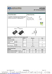 AO3404 datasheet pdf Alpha & Omega Semiconductor