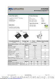 AO4262E datasheet pdf Alpha & Omega Semiconductor