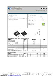 AO4306 datasheet pdf Alpha & Omega Semiconductor