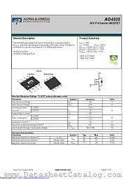 AO4335 datasheet pdf Alpha & Omega Semiconductor