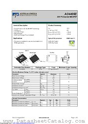 AO4405E datasheet pdf Alpha & Omega Semiconductor