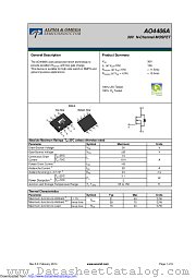 AO4406A datasheet pdf Alpha & Omega Semiconductor