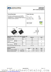 AO4421 datasheet pdf Alpha & Omega Semiconductor