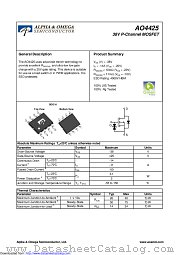 AO4425 datasheet pdf Alpha & Omega Semiconductor