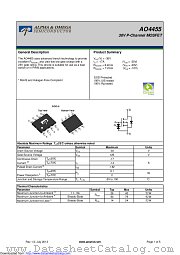 AO4455 datasheet pdf Alpha & Omega Semiconductor
