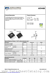 AO4496 datasheet pdf Alpha & Omega Semiconductor