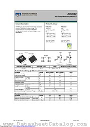AO4630 datasheet pdf Alpha & Omega Semiconductor
