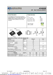 AO4800B datasheet pdf Alpha & Omega Semiconductor