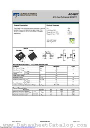AO4807 datasheet pdf Alpha & Omega Semiconductor
