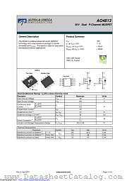 AO4813 datasheet pdf Alpha & Omega Semiconductor