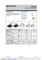 AO4818B datasheet pdf Alpha & Omega Semiconductor