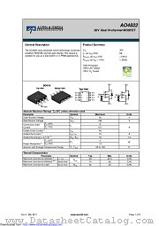 AO4822 datasheet pdf Alpha & Omega Semiconductor