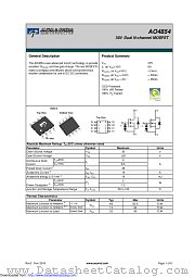 AO4854 datasheet pdf Alpha & Omega Semiconductor