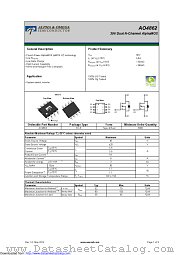 AO4862 datasheet pdf Alpha & Omega Semiconductor