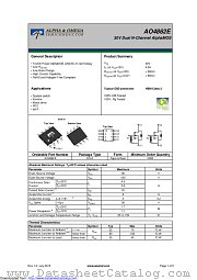 AO4862E datasheet pdf Alpha & Omega Semiconductor