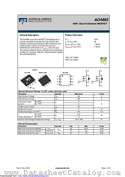 AO4892 datasheet pdf Alpha & Omega Semiconductor