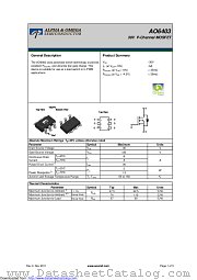 AO6403 datasheet pdf Alpha & Omega Semiconductor