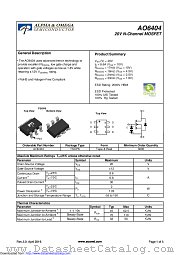 AO6404 datasheet pdf Alpha & Omega Semiconductor