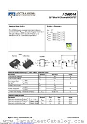 AO6804A datasheet pdf Alpha & Omega Semiconductor