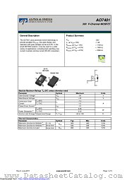 AO7401 datasheet pdf Alpha & Omega Semiconductor
