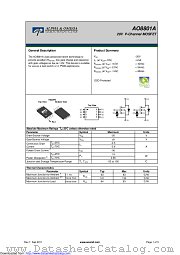 AO8801A datasheet pdf Alpha & Omega Semiconductor