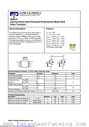 AO8814 datasheet pdf Alpha & Omega Semiconductor