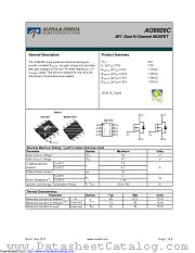 AO9926C datasheet pdf Alpha & Omega Semiconductor