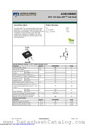 AOB10B60D datasheet pdf Alpha & Omega Semiconductor