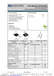 AOB15B65M1 datasheet pdf Alpha & Omega Semiconductor