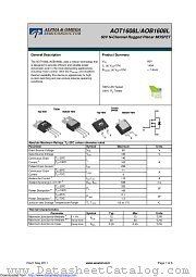 AOB1608L datasheet pdf Alpha & Omega Semiconductor