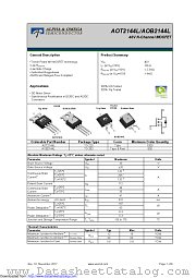 AOB2144L datasheet pdf Alpha & Omega Semiconductor