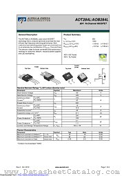 AOB284L datasheet pdf Alpha & Omega Semiconductor