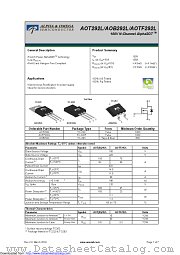 AOB292L datasheet pdf Alpha & Omega Semiconductor