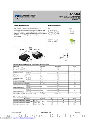 AOB416 datasheet pdf Alpha & Omega Semiconductor