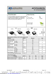 AOB470L datasheet pdf Alpha & Omega Semiconductor