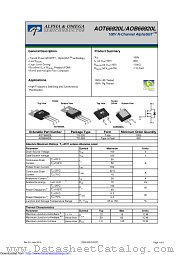 AOB66920L datasheet pdf Alpha & Omega Semiconductor