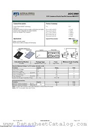 AOC3860 datasheet pdf Alpha & Omega Semiconductor