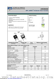 AOD280A60 datasheet pdf Alpha & Omega Semiconductor