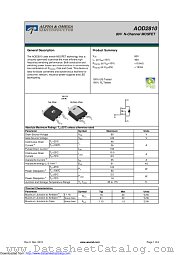 AOD2810 datasheet pdf Alpha & Omega Semiconductor