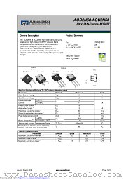 AOD2N60 datasheet pdf Alpha & Omega Semiconductor