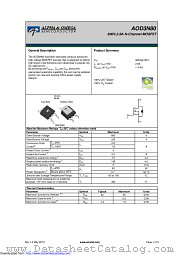 AOD3N80 datasheet pdf Alpha & Omega Semiconductor