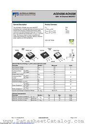 AOD4286 datasheet pdf Alpha & Omega Semiconductor