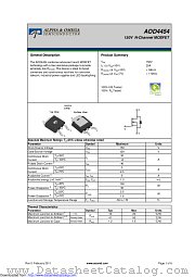 AOD4454 datasheet pdf Alpha & Omega Semiconductor
