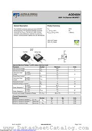 AOD4504 datasheet pdf Alpha & Omega Semiconductor