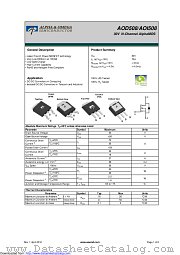 AOD508 datasheet pdf Alpha & Omega Semiconductor
