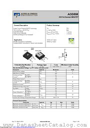 AOD558 datasheet pdf Alpha & Omega Semiconductor