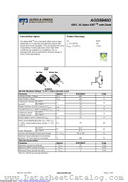AOD5B60D datasheet pdf Alpha & Omega Semiconductor