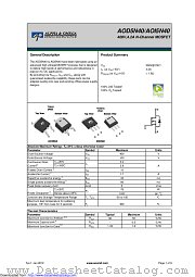AOD5N40 datasheet pdf Alpha & Omega Semiconductor