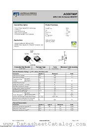 AOD5T40P datasheet pdf Alpha & Omega Semiconductor