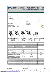 AOD600A70 datasheet pdf Alpha & Omega Semiconductor